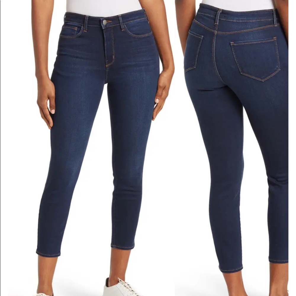 L'AGENCE Margot High Waist Crop Skinny Jeans, Size 27
